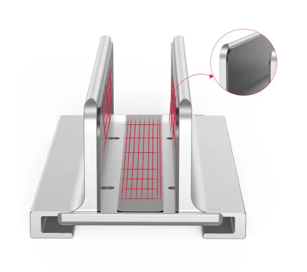 Unitek OT172GY Pionowa Aluminium Srebrny