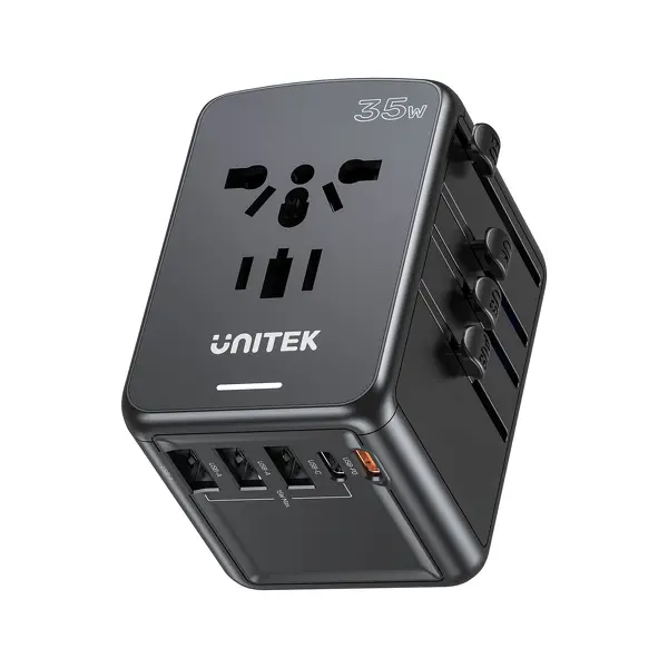 Ładowarka podróżna Unitek P1121ABK01 EU/US/UK/AUS PowerDelivery 35W