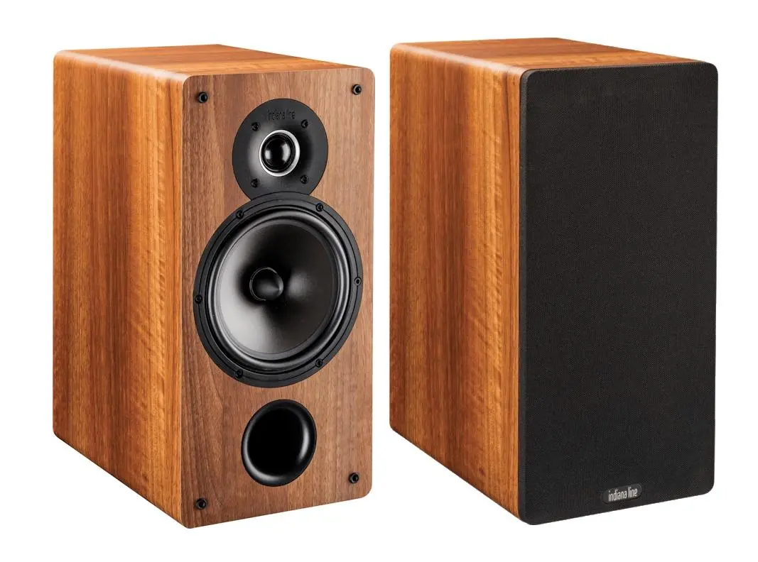 фото Акустика для домашнього кінотеатру Yamaha R-S202D + Indiana Line Nota Tesi 261 L Silver/Nut