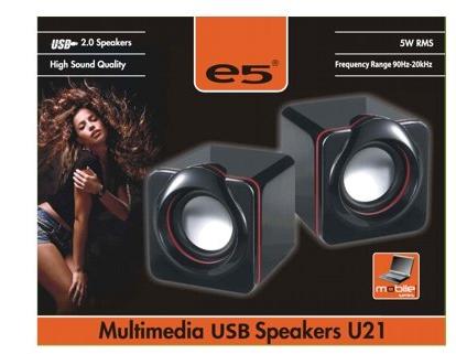 Głośniki e5 RE01554  (2.0 USB, U21)