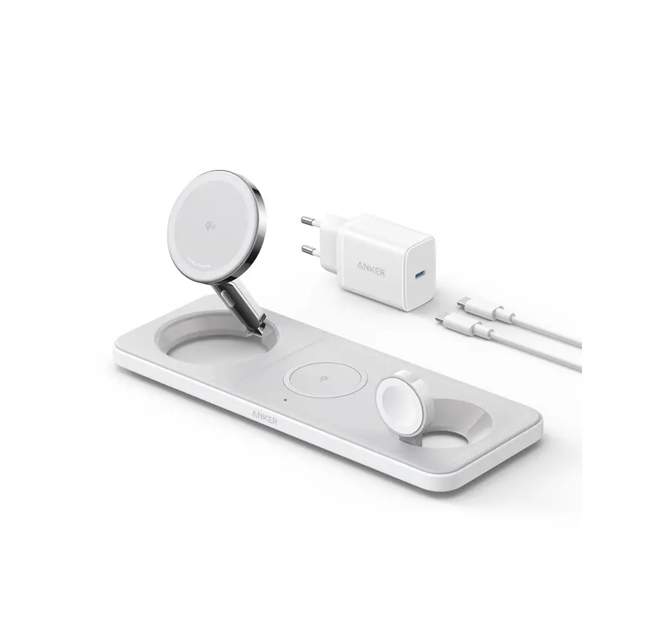 Ładowarka indukcyjna Anker MagGo Magnetic Wireless Charger Stand 15W Biały