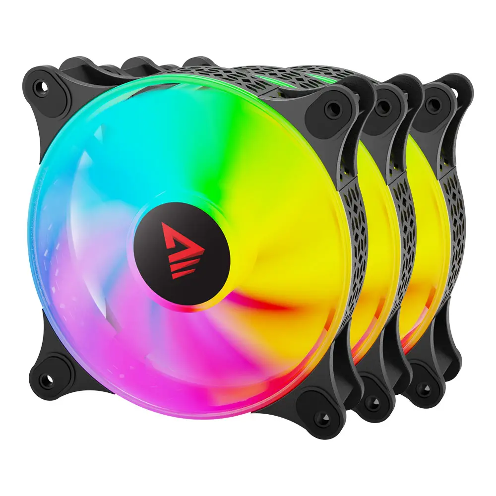 Wentylator Savio Blast Fan Set 120mm 3 szt. ARGB Czarny