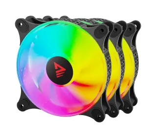Savio Blast Fan Set 120mm 3 szt. ARGB Czarny