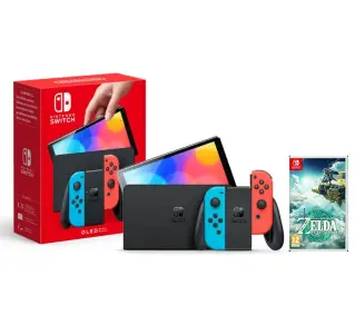 Nintendo Switch OLED Czerwono-niebieski	 + The Legend of Zelda Tears of the Kingdom - Kup na Raty - RRSO 0%