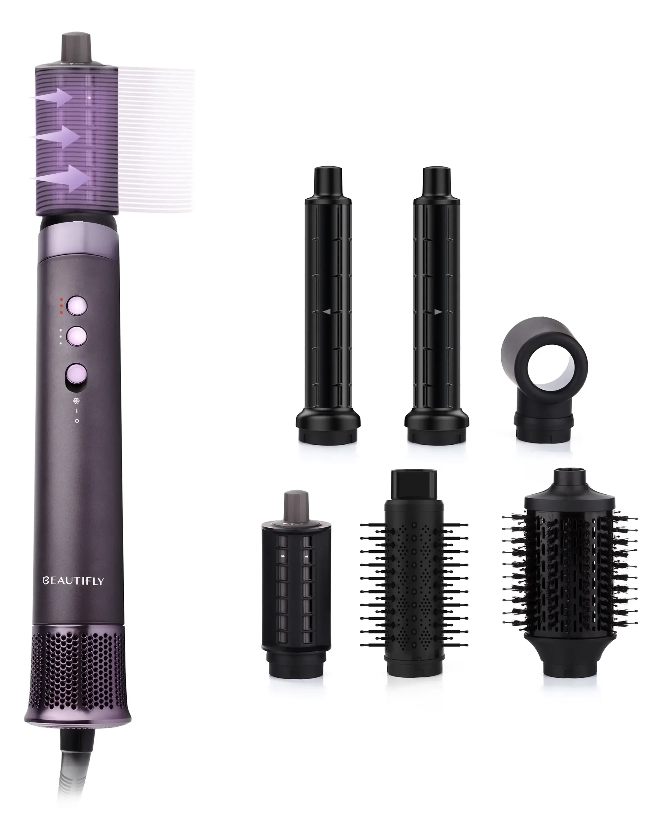 Suszarko-lokówka Beautifly Flow Pro Styler Hair 1300W Jonizacja Zimny nawiew Średnica szczotki 30mm