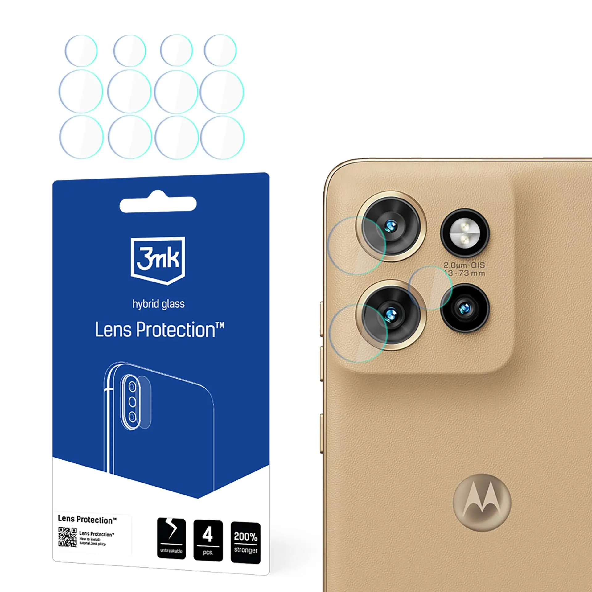 Szkło hybrydowe 3mk Lens Protection do Motorola Edge 50 Neo