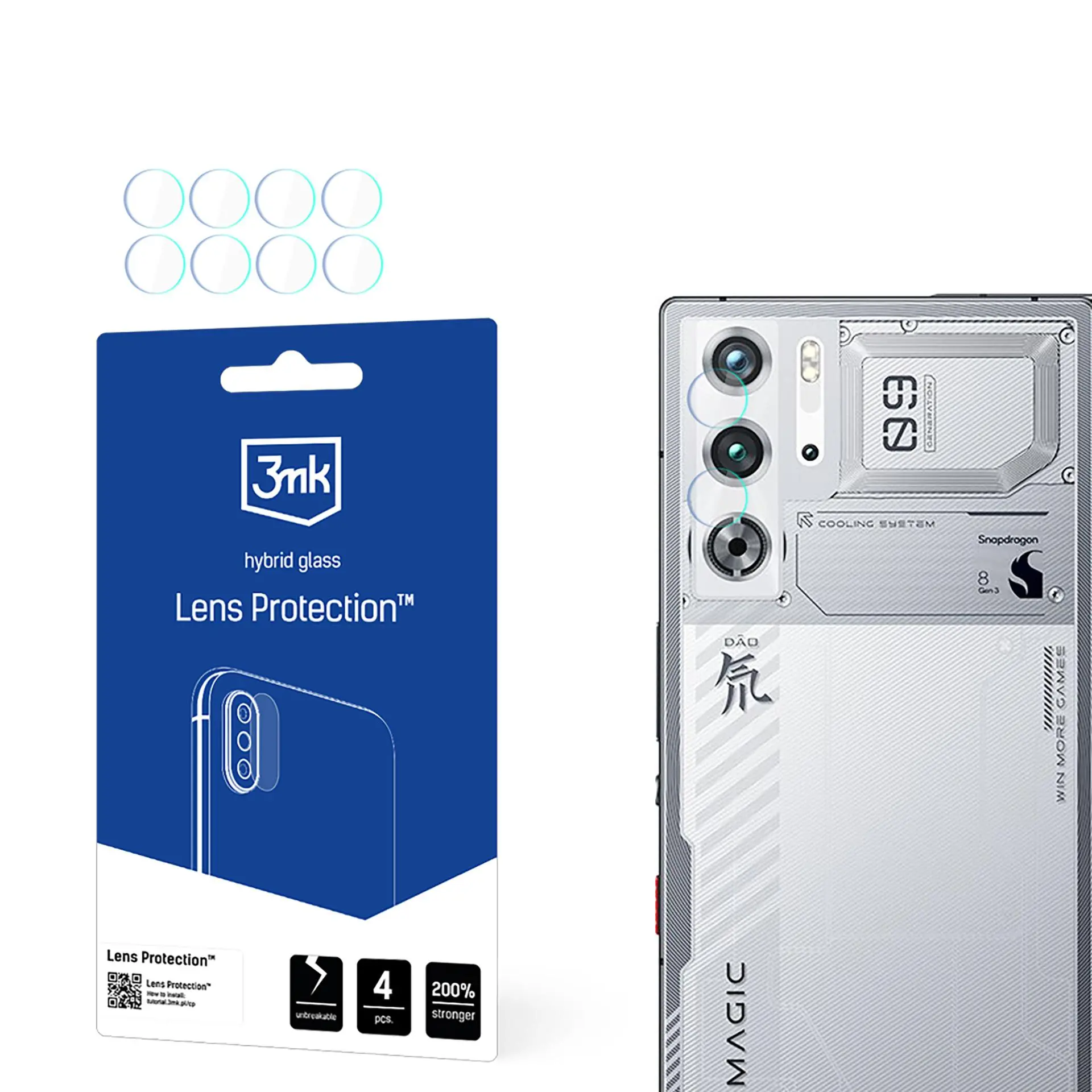 Szkło hybrydowe 3mk Lens Protection do Nubia Red Magic 9s Pro+