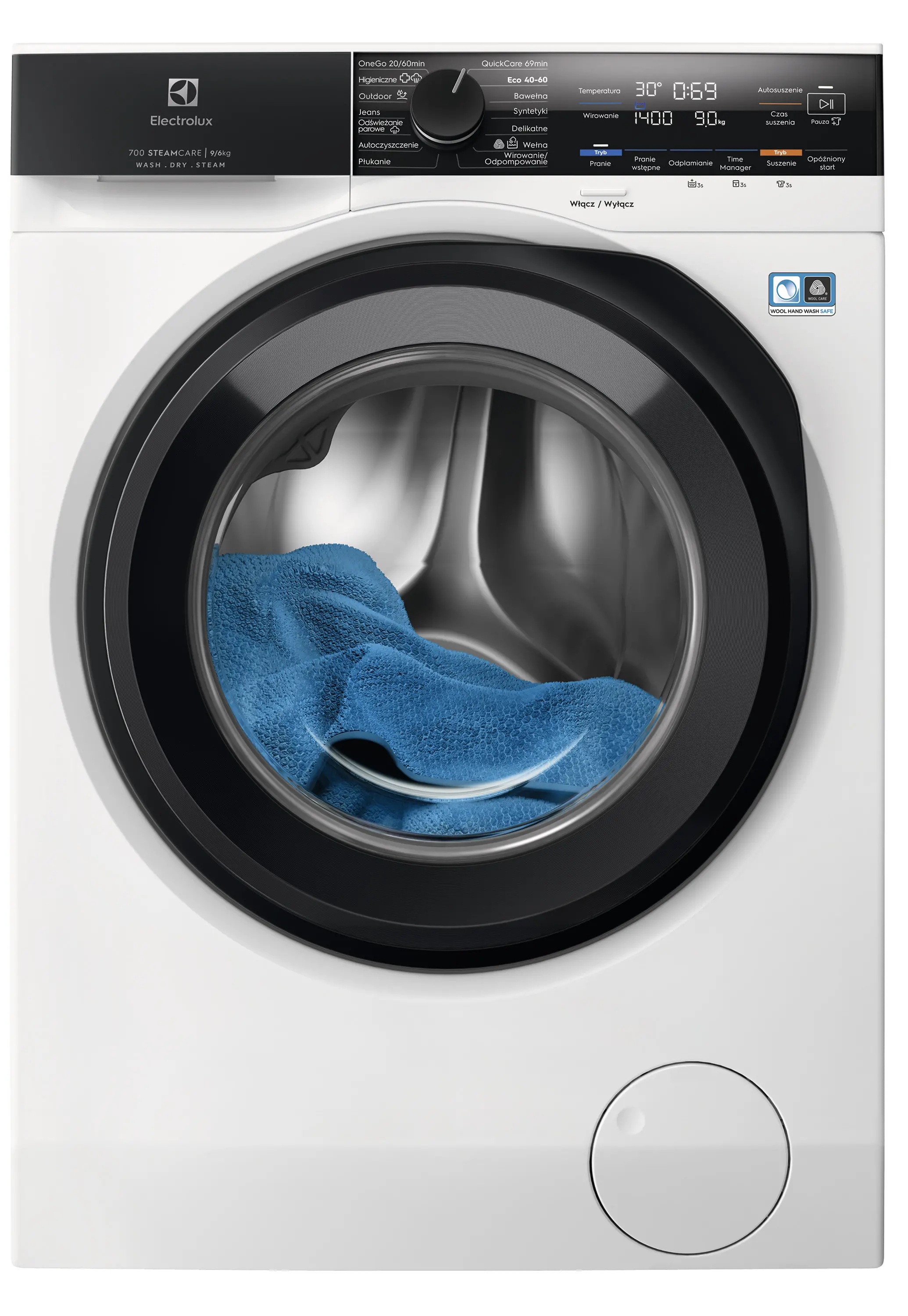 Pralko-suszarka Electrolux 700 SteamCare EW7W4692P 63,6cm 9kg/6kg