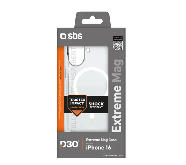 SBS D3O do iPhone 16 Przezroczysty