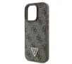 Etui Guess hardcase Leather 4G Triangle Strass do iPhone 16 Pro Max Brązowy