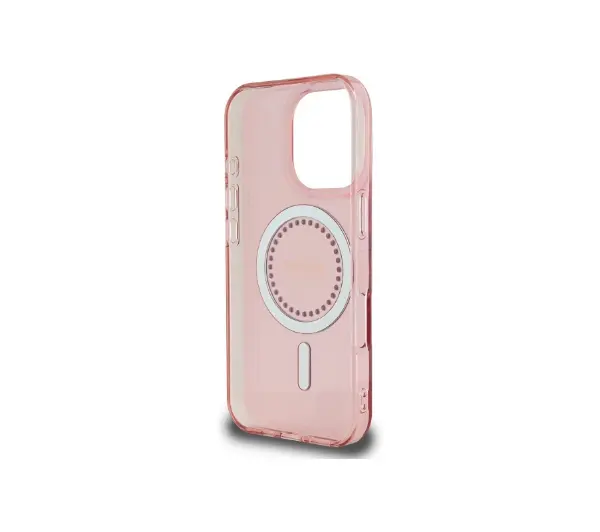 Guess IML Rhinestones MagSafe do iPhone 16 Pro Max Różowy
