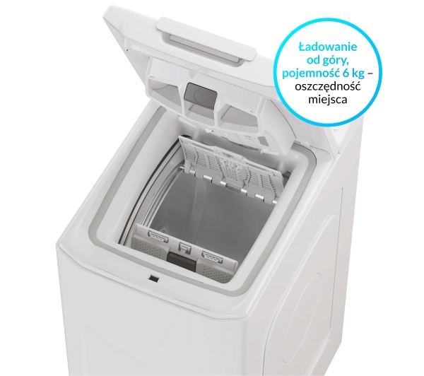 Candy ProWash 300 TCA063D3-S Funkcje AI 6kg 1000obr/min Zdalne sterowanie - Kup na Raty - RRSO 0%