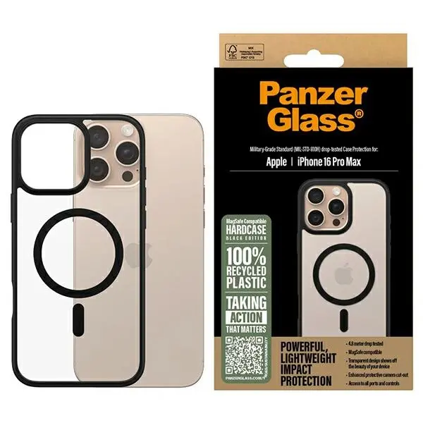 Etui PanzerGlass HardCase MagSafe do iPhone 16 Pro Max Czarny