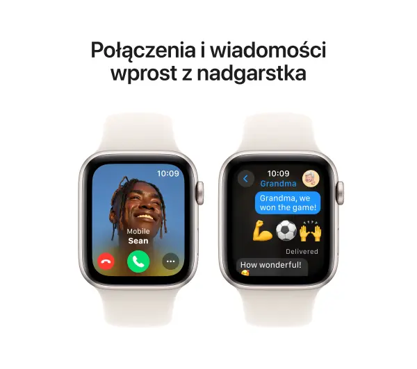 Apple Watch SE 2gen GPS koperta 44mm z aluminium Księżycowa poświata pasek sportowy Księżycowa poświata M/L - Kup na Raty - RRSO 0%