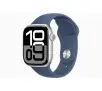 Smartwatch Apple Watch Series 10 GPS + Cellular 42mm z aluminium srebrny pasek sportowy denim S/M