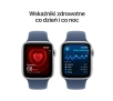 Apple Watch SE 2gen GPS koperta 40mm z aluminium Srebrny pasek sportowy Denim S/M