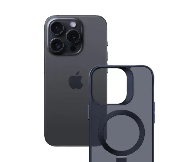 3mk Smoke Case Mag&Stand do iPhone 15 Pro Czarny