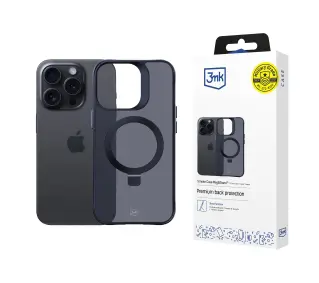 3mk Smoke Case Mag&Stand do iPhone 15 Pro Czarny