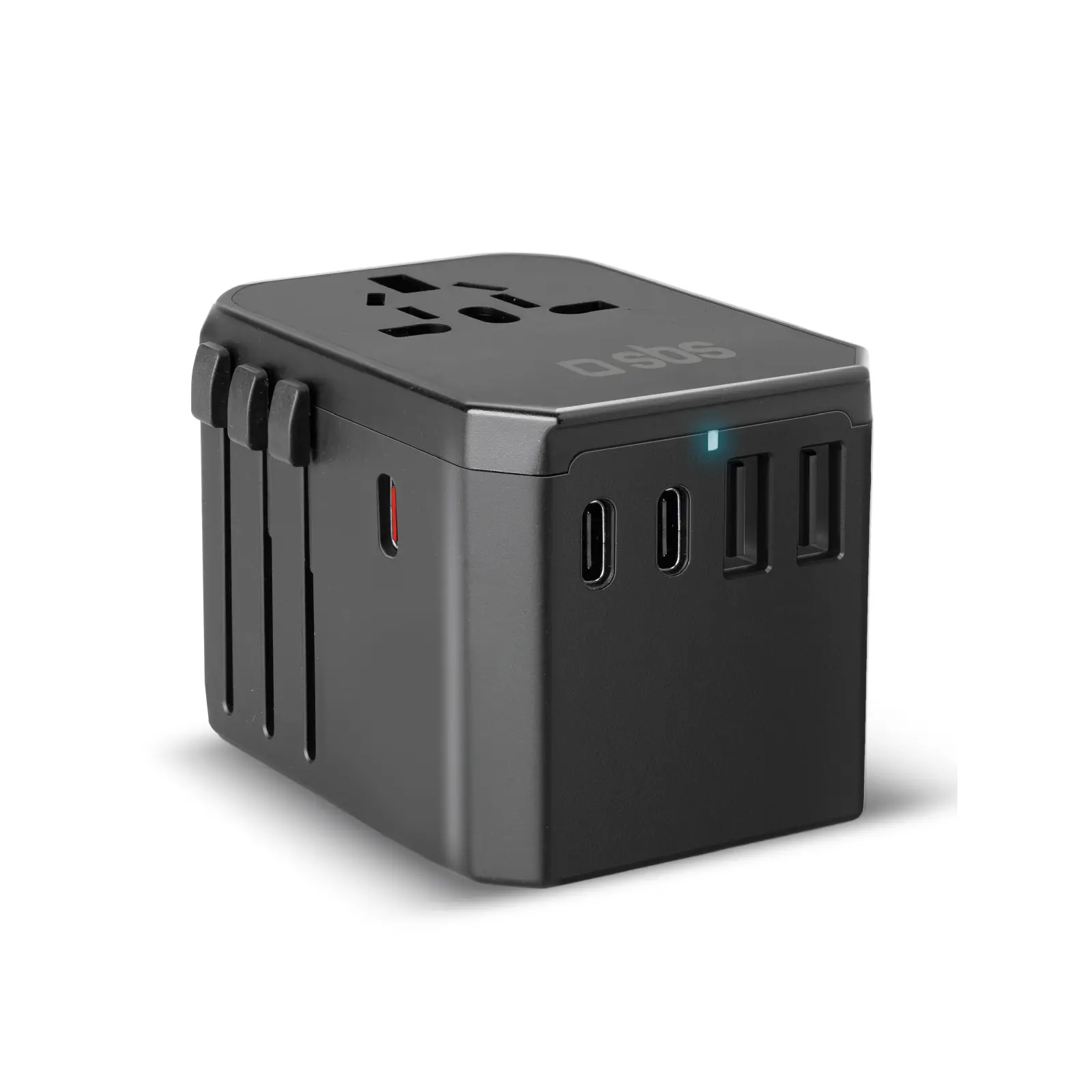 Adapter podróżny SBS TEADAPTGAN70WUNI GaN Travel Adapter 70W EU, UK, USA, AUS
