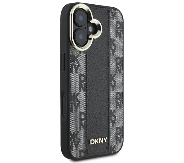 DKNY Checkered Pattern MagSafe do iPhone 16 Czarny