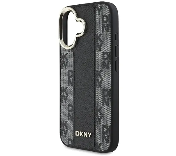 DKNY Checkered Pattern MagSafe do iPhone 16 Czarny