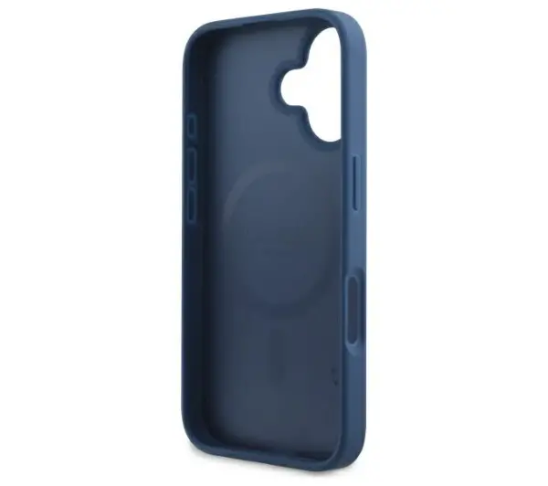 Guess 4G Printed Stripes MagSafe do iPhone 16 Niebieski