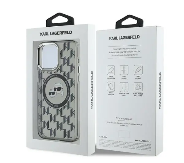 Karl Lagerfeld IML Monogram do iPhone 15 Pro Max Czarny