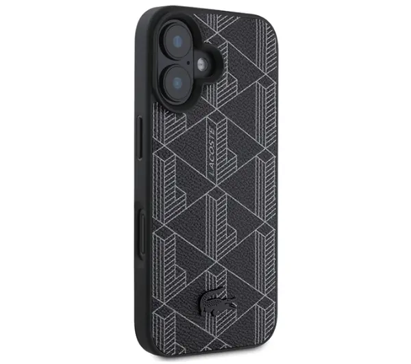 Lacoste Blend Monogram MagSafe do iPhone 16 Czarny