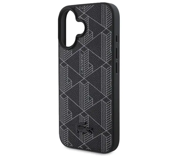 Lacoste Blend Monogram MagSafe do iPhone 16 Czarny