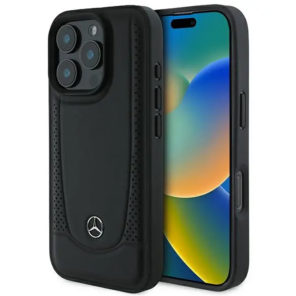Etui Mercedes-Benz Leather Urban do iPhone 16 Pro Czarny