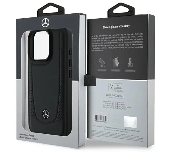 Mercedes-Benz Leather Urban do iPhone 16 Pro Czarny