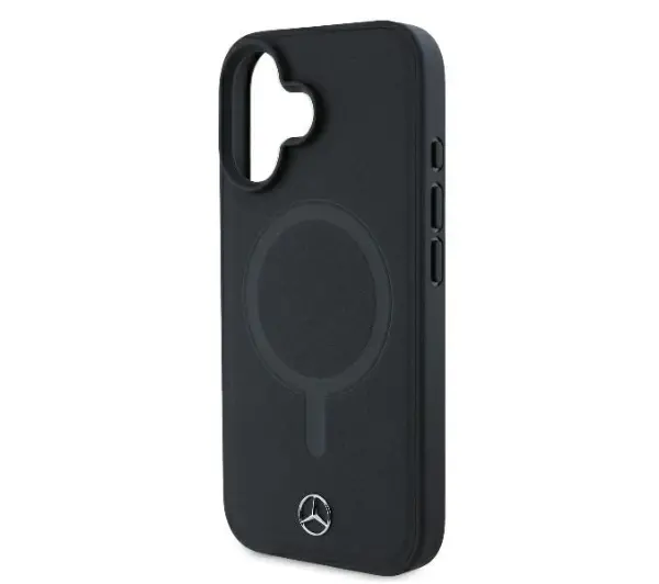 Mercedes-Benz Smooth Leather MagSafe do iPhone 16 Plus Czarny