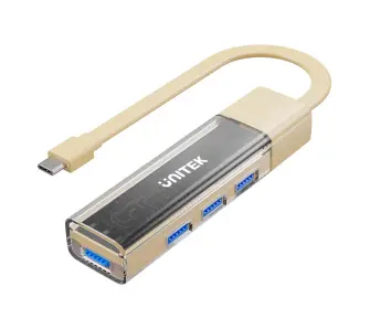 Hub USB Unitek H1319ACL01 USB C/USB A 5Gbps 4x USB A Kremowy