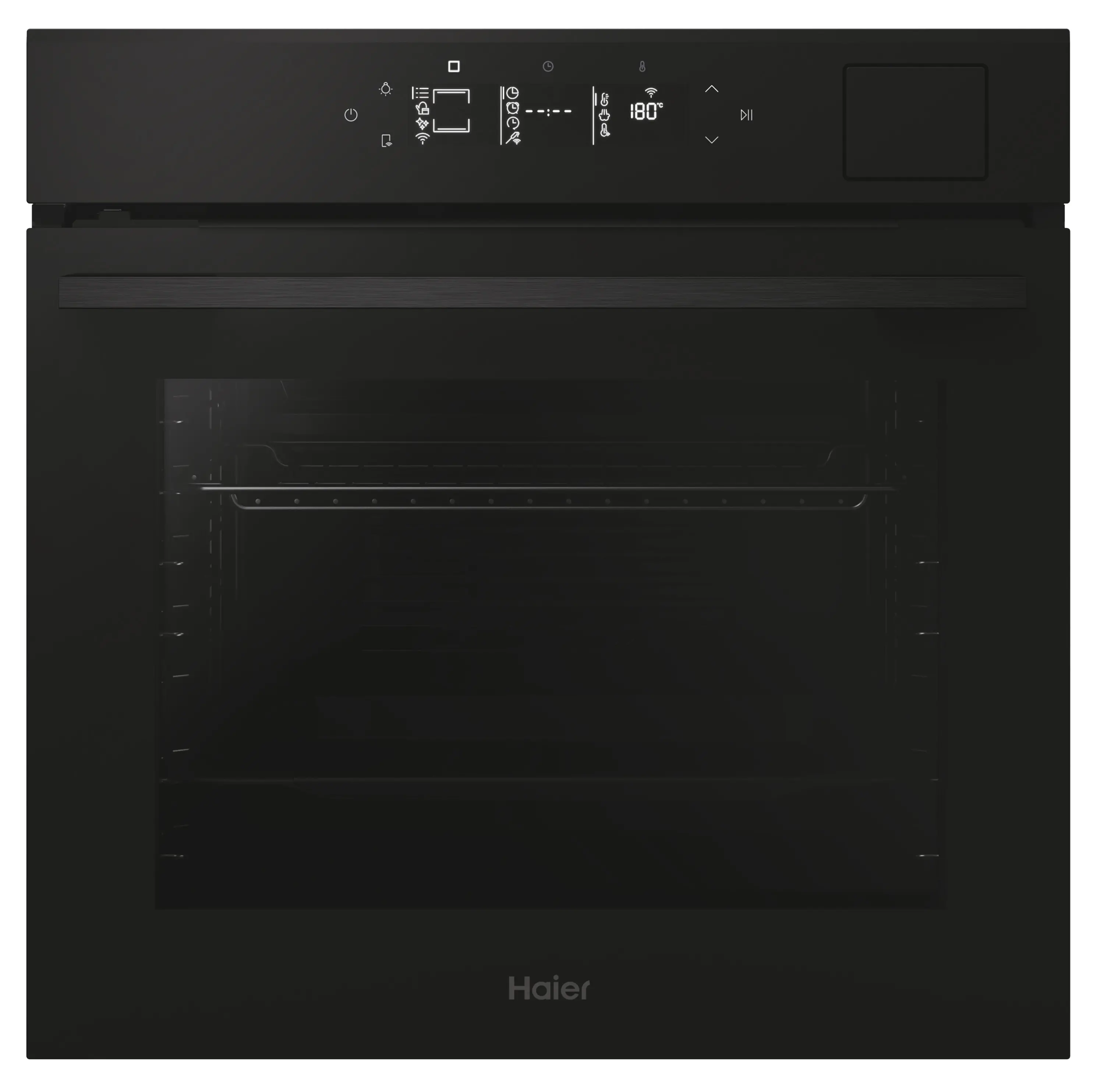 Piekarnik elektryczny parowy Haier ID Seria 4 H6 ID46G5SYTB Termoobieg Termosonda Zdalne sterowanie Czarny