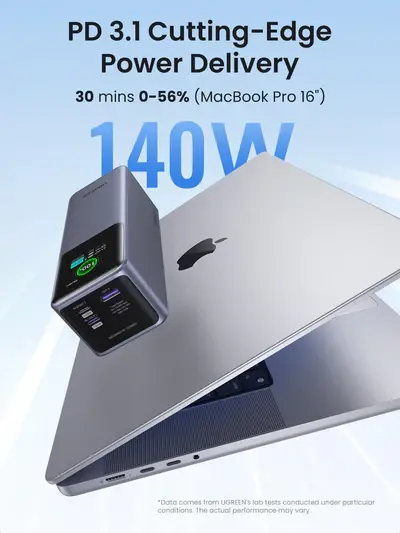 фото Зовнішній акумулятор (павербанк) Ugreen PB722 25000mAh 200W Gray