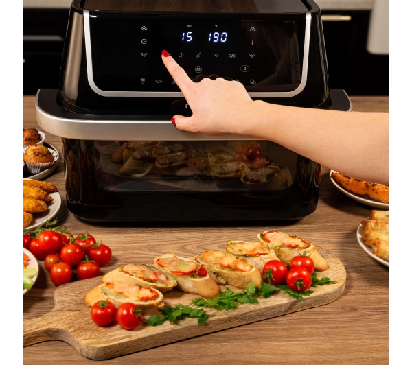 Raven EFN008 Frytkownica niskotłuszczowa 1800W 10l Jedna duża komora lub dwie regulowane
