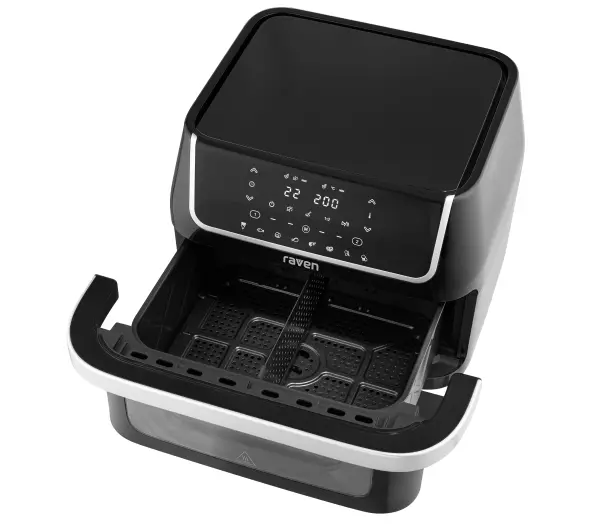 Raven EFN008 Frytkownica niskotłuszczowa 1800W 10l Jedna duża komora lub dwie regulowane