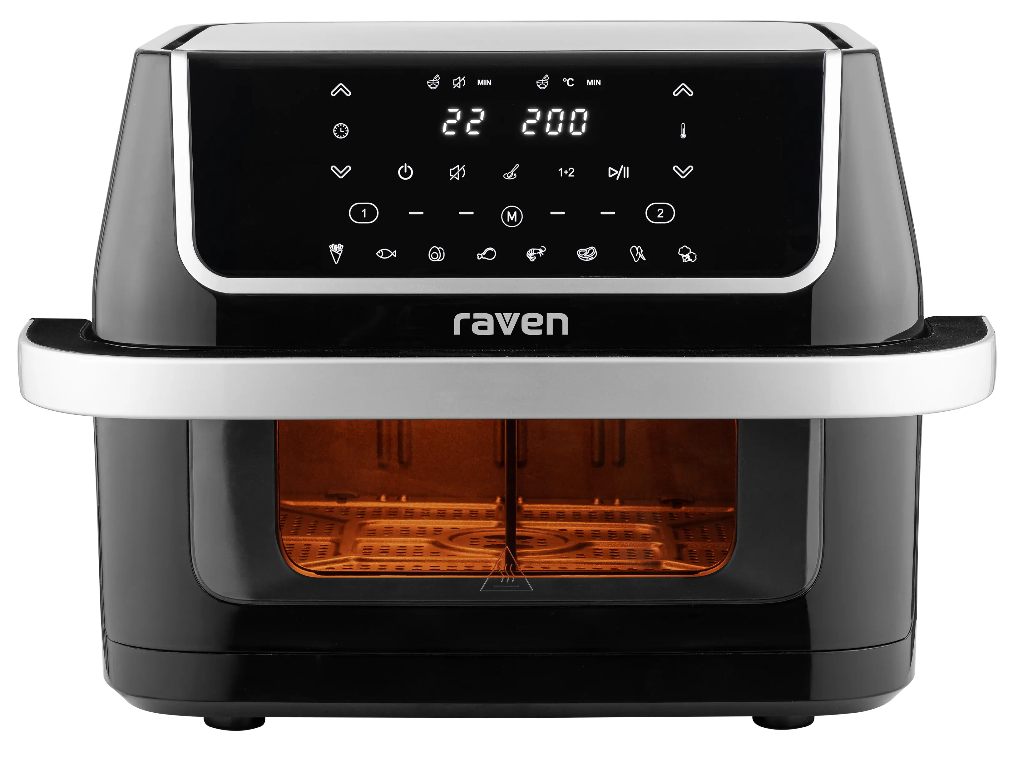 Air fryer Raven EFN008 Frytkownica niskotłuszczowa 1800W 10l Jedna duża komora lub dwie regulowane