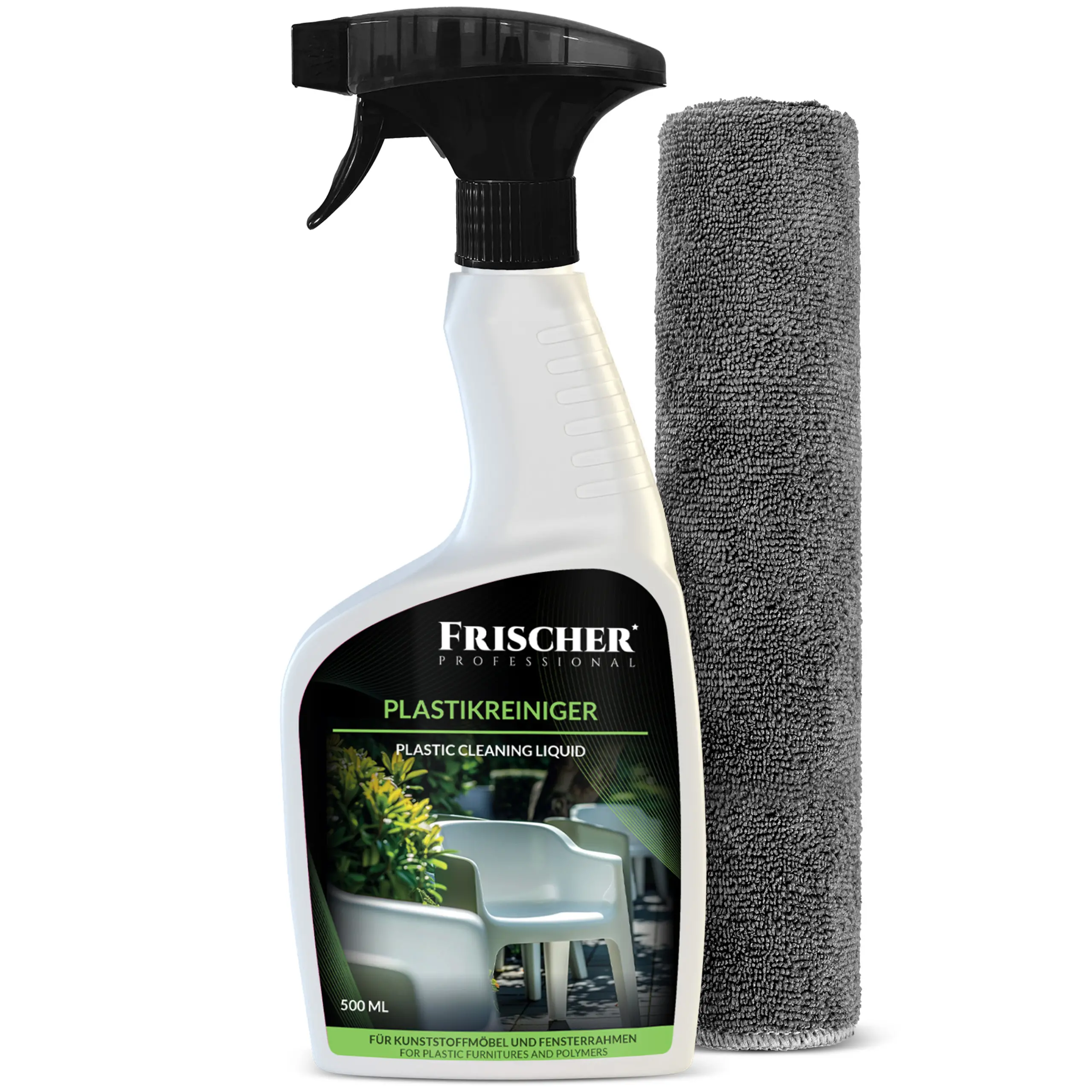 Płyn Frischer do czyszczenia mebli ogrodowych 500 ml + mikrofibra