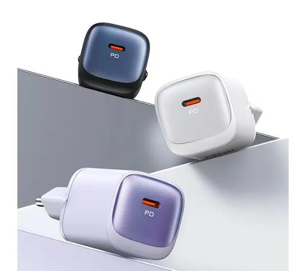 USAMS 30W GaN USB-C Fast Charging HC Series Czarny