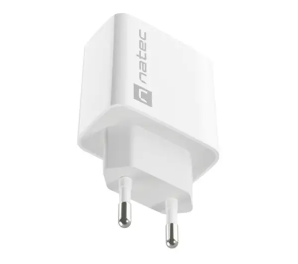 Natec Ribera 1x USB-A + 1x USB-C 20W Biały
