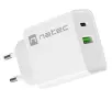 Ładowarka sieciowa Natec Ribera 1x USB-A + 1x USB-C 20W Biały