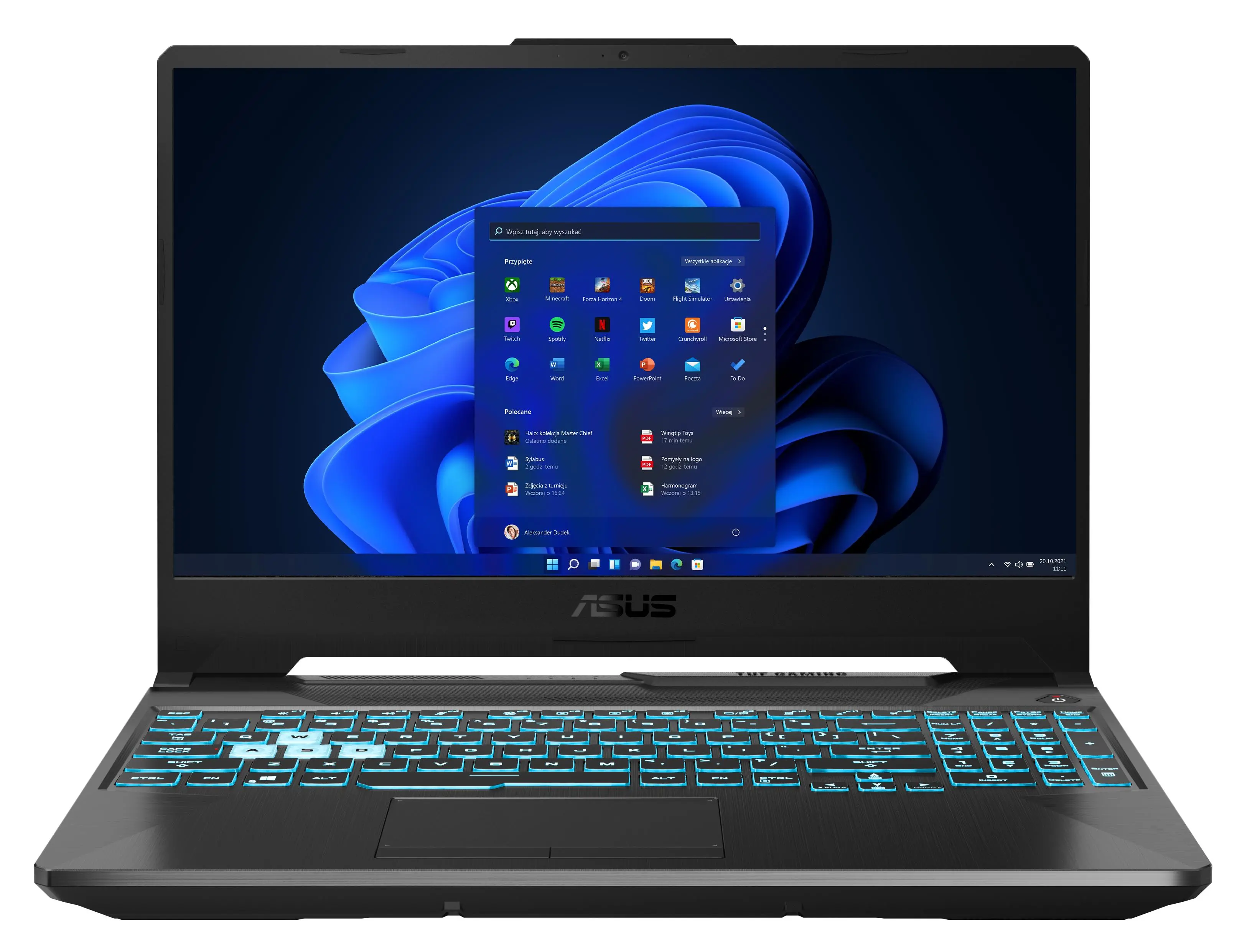 Laptop gamingowy ASUS TUF Gaming A15 FA506NFR-HN009W 15,6''144Hz R7 7435HS 16GB RAM 512GB Dysk SSD RTX2050 Win11 Czarny