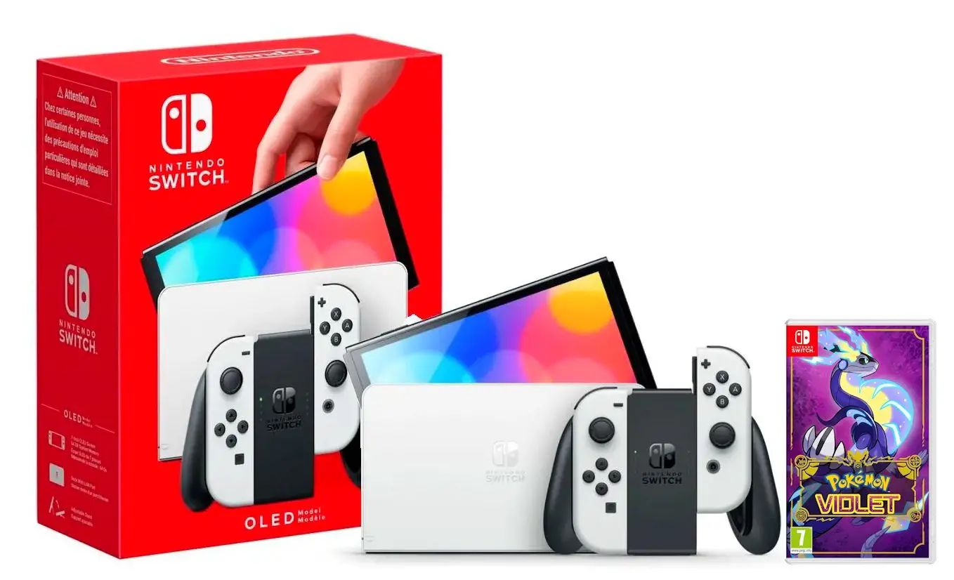Konsola Nintendo Switch OLED Biały + Pokemon Violet