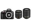 Lustrzanka Nikon D3300 + AF-P 18-55 + 55-200 mm VR II + torba + karta 8GB