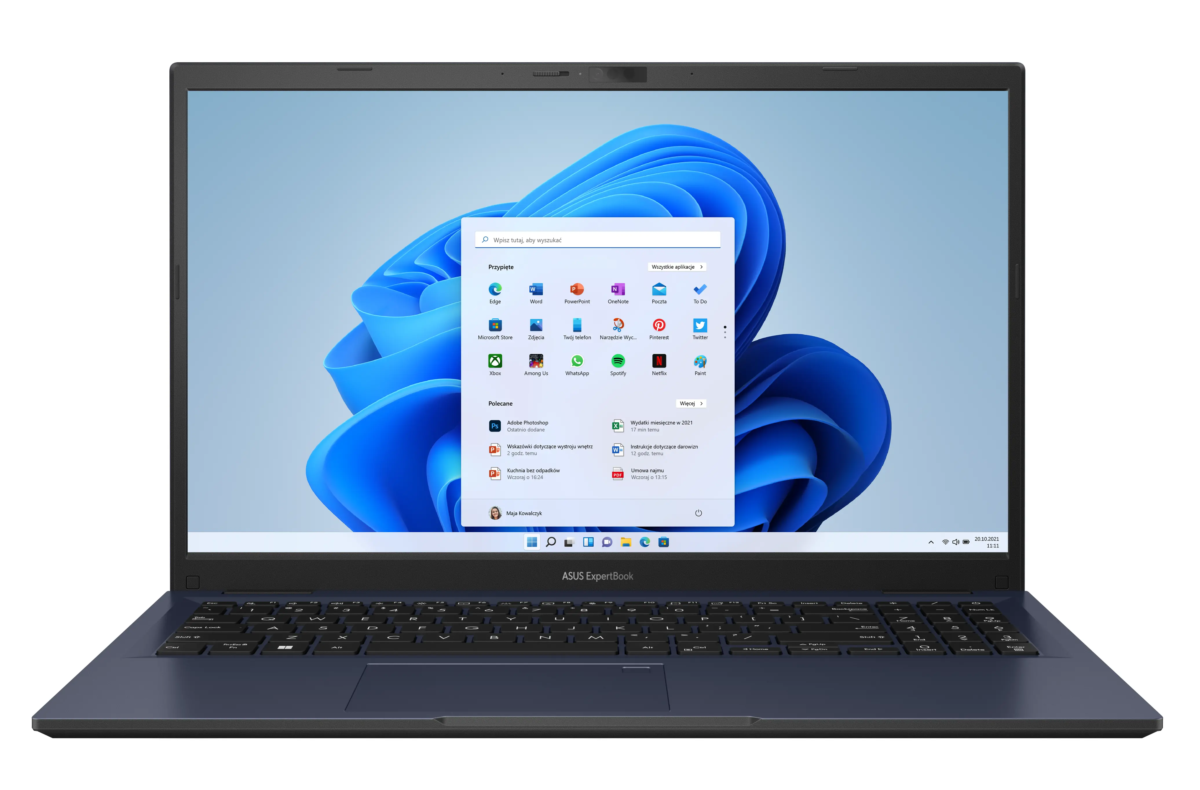 Laptop biznesowy ASUS ExpertBook B1 B1502CVA-BQ1516X 15,6" i5-1335U 16GB RAM 1TB Dysk SSD Win11 Pro Czarno-granatowy