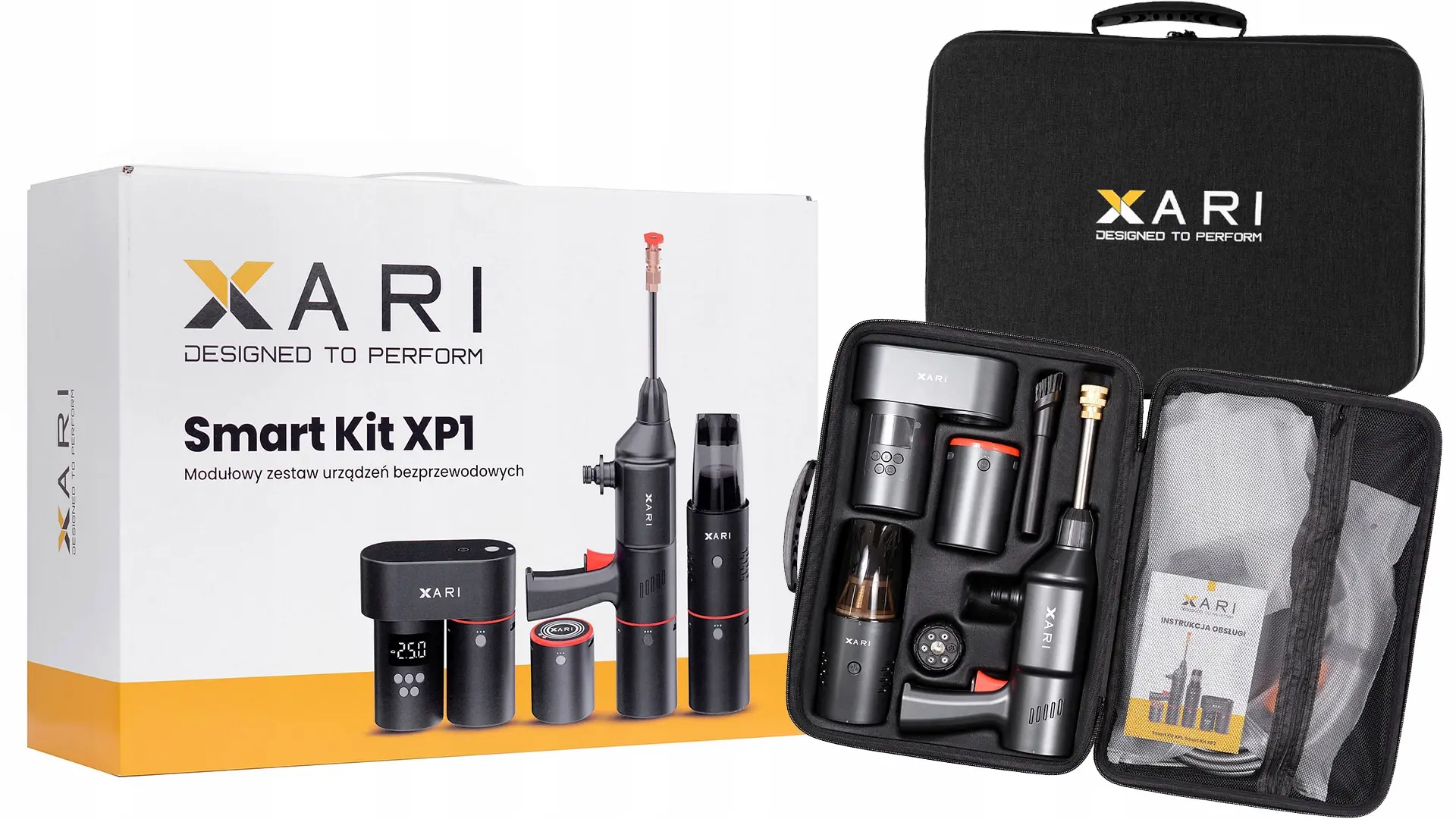 Zestaw Xari Smart Kit XP1 4w1 Odkurzacz Kompresor Myjka Powerbank
