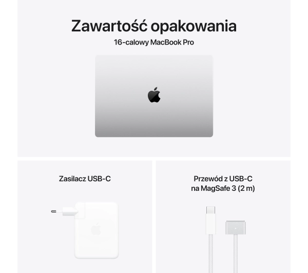 Apple MacBook Pro 2024 16,2" M4 Max 36GB RAM 1TB Dysk macOS Srebrny Funkcje AI - Kup na Raty - RRSO 0%