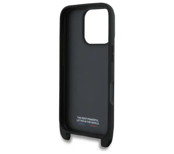 BMW M Edition Carbon Tricolor Lines & Strap do iPhone 16 Pro Max Czarny
