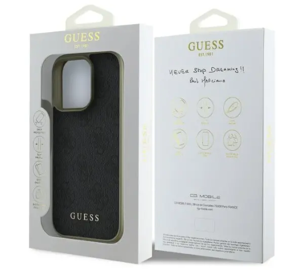 Guess 4G Charms Collection do iPhone 16 Pro Czarny